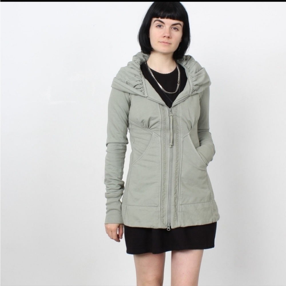 Prairie Underground Sage Green Hooded Zip-Front Jacket